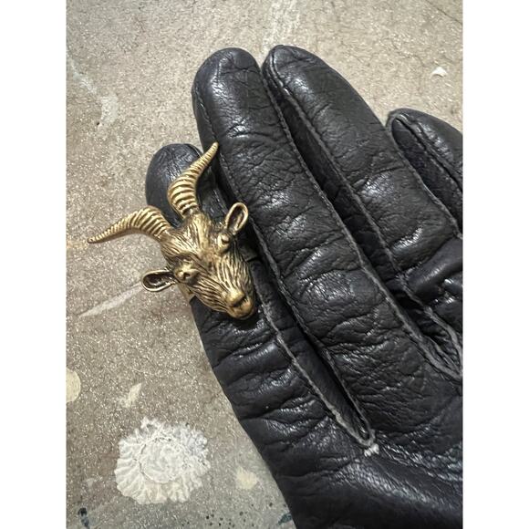 Stainless Baphomet ring.    size 9 1/2, Goat< Fashion, Witch, Pentagram - Picture 1 of 2